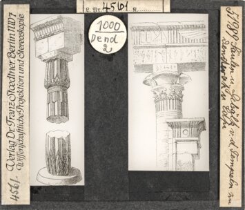 Vorschaubild Säulen und Gebälk von den Tempeln in Dendera und Edfu (Stoedtner-Nr. 51989) Diasammlung